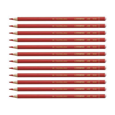 Stabilo | All Graphite Pencil | 12 Count Pack Of 1 | Red