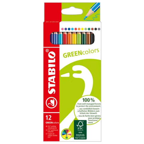 Stabilo | Arty | Green Colours | Wallet Of 12 Pcs