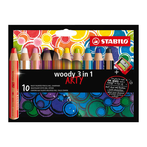 Stabilo | Arty | Woody 3 in 1 | Pack of 10