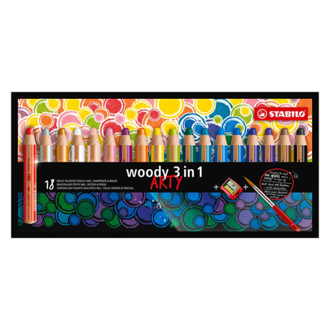 Stabilo | Arty | Woody 3 in 1 | Pack of 18