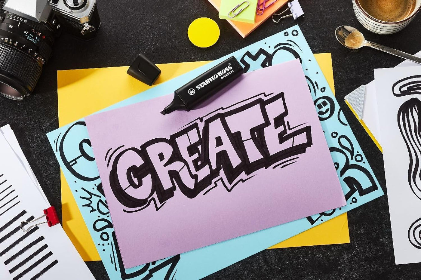 Stabilo | Boss Highlighter Pen | Black | 1 Piece - penpencilink