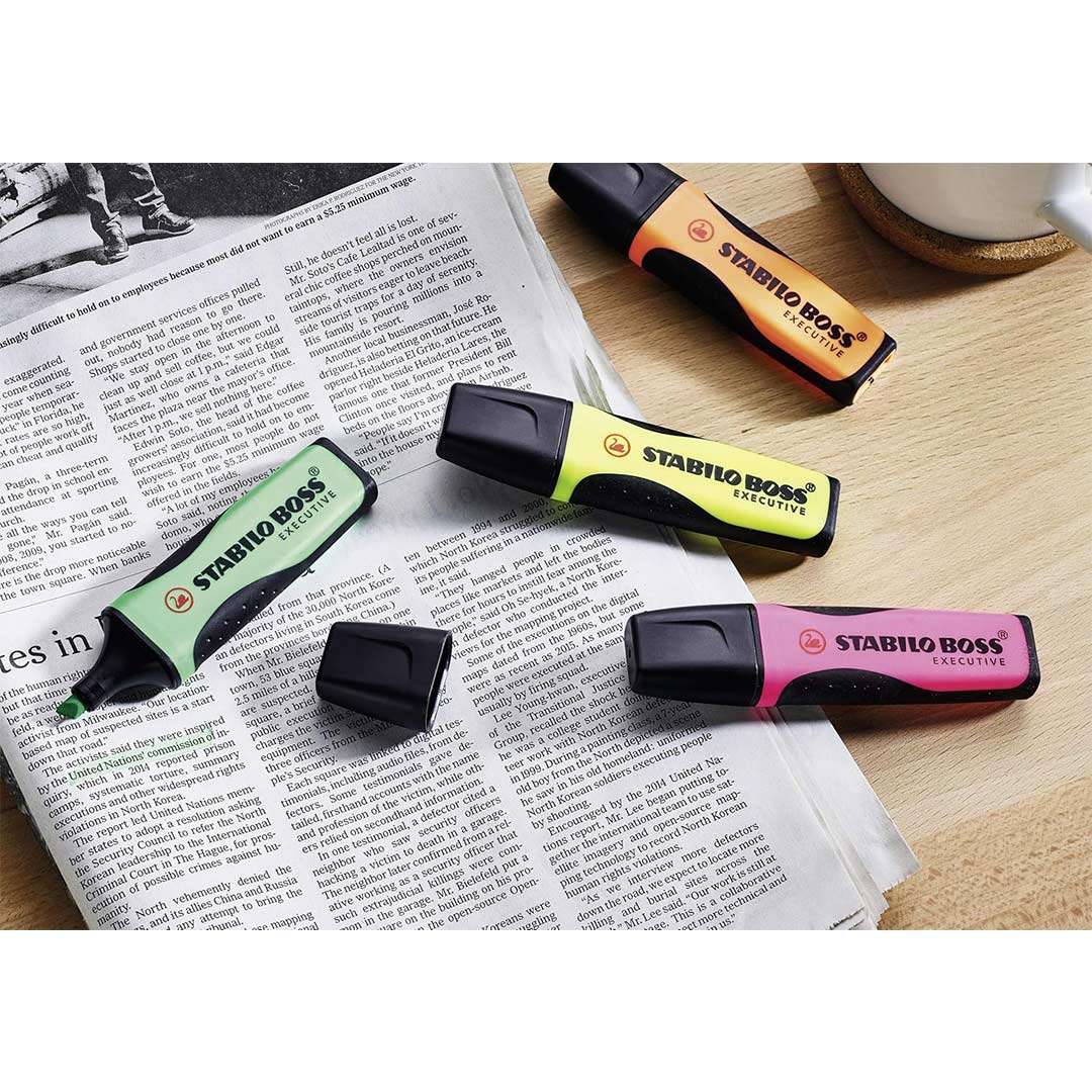 Stabilo | Boss Highlighter Pen| Executive Series | Yellow | 1 Piece - penpencilink