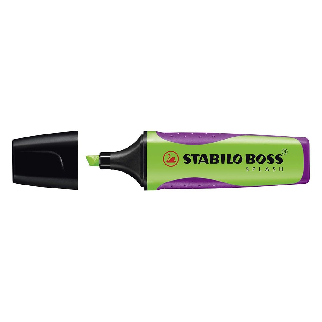 Stabilo | Boss Highlighter Pen| Splash Series | Fluorescent Green | 1 Piece - penpencilink