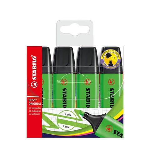 Stabilo | Boss Original | Green | Pack of 4