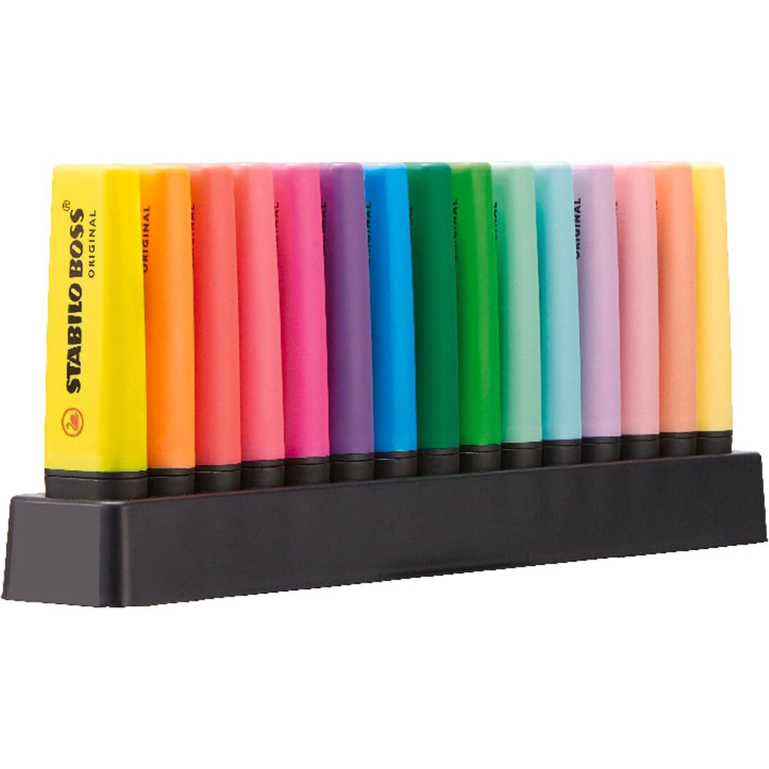 Stabilo | Boss Original | Multicolored | Pack of 15 | Higlighter Pen
