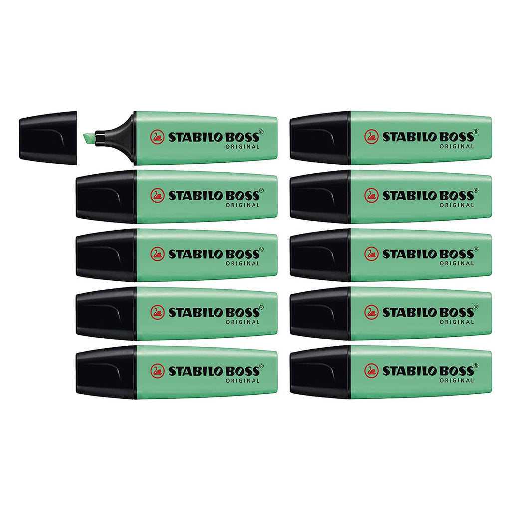 Stabilo Boss Original Turquoise Pack Of 10 Highlighter Pen