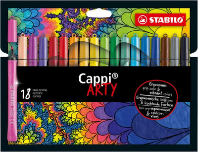 Stabilo | Cappi Arty | Felt Tip Pen | Pack Of 18