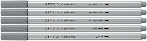 Stabilo | Arty | Multi Liner Set | Creative Tips | Black | 10 pc