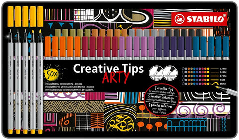 Stabilo | Arty | Multi Liner Set | Creative Tips | Urban | 50 pc