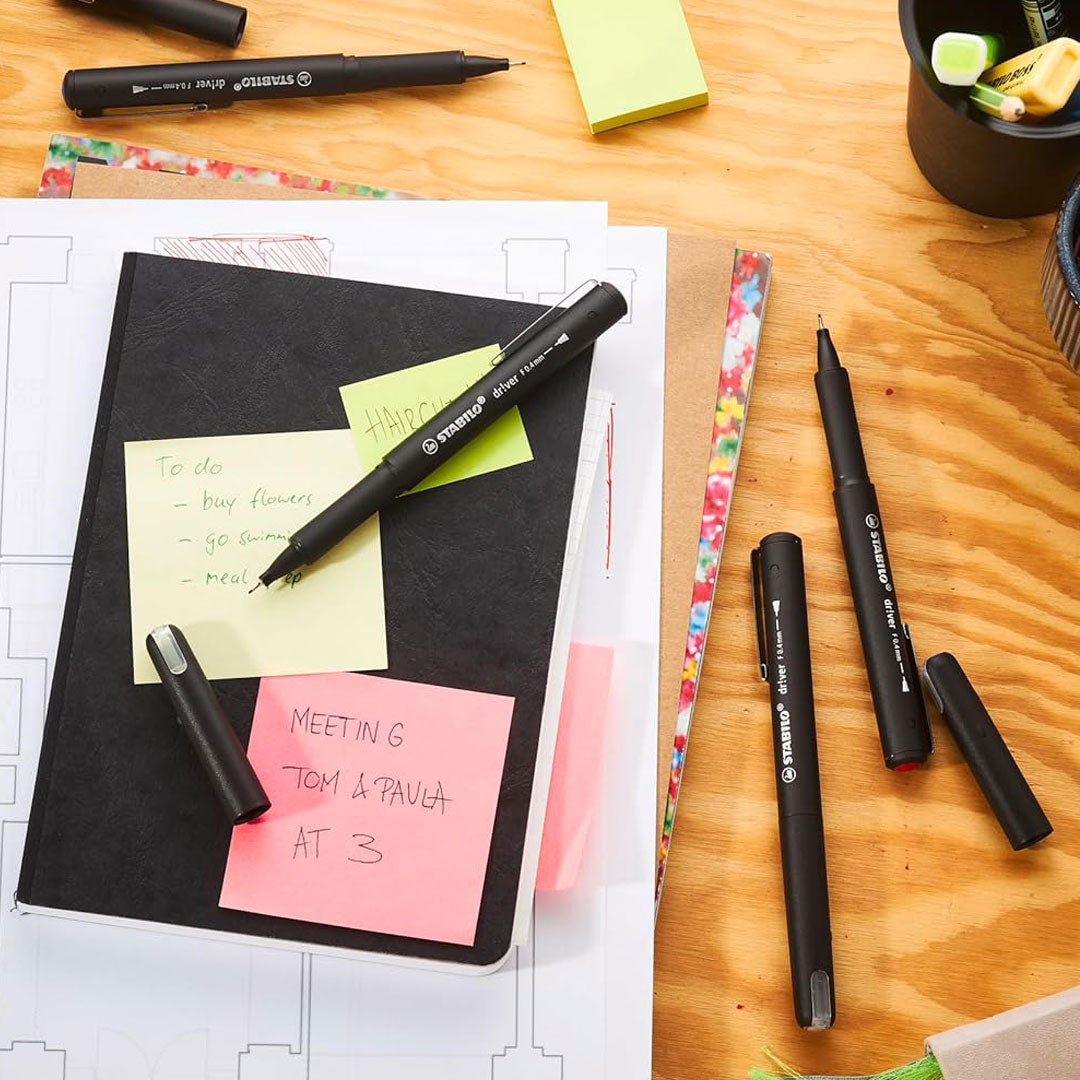 Stabilo | dr!ver Series | Premium Fineliner | 0.4mm | Fine | Black