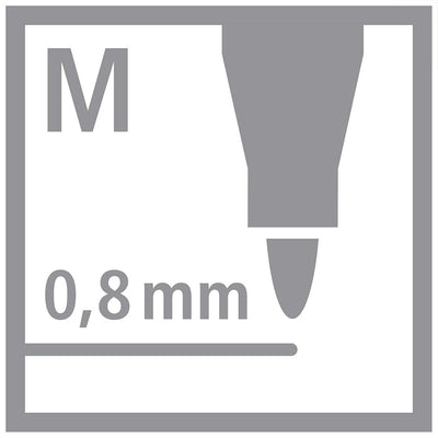 Stabilo | dr!ver Series | Premium Fineliner & Felt Tip | Pack of 4 | 0.8 MM | Black, Blue, Green, Red