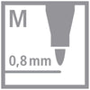 Stabilo | dr!ver Series | Premium Fineliner & Felt Tip | Pack of 4 | 0.8 MM | Black, Blue, Green, Red