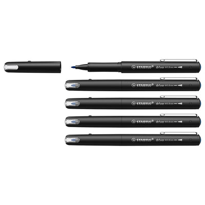 Stabilo | dr!ver Series | Premium Fineliner | Medium | Pack of 5 | Blue
