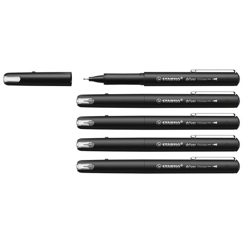 Stabilo | dr!ver Series | Premium Fineliner | Pack of 5 | Blue