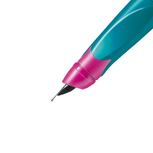 Stabilo | Easy Birdy | Fountain Pen | Right Handed | Turquoise/Neon pink | Medium nib