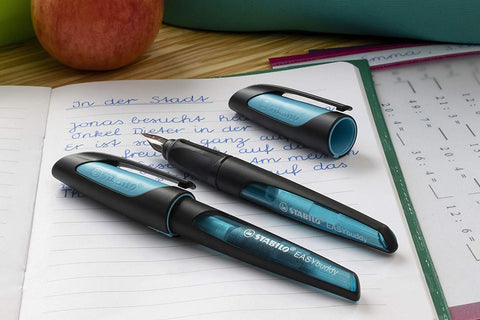 Stabilo | Easy Buddy | Fountain Pen | Black-Light blue | Medium nib