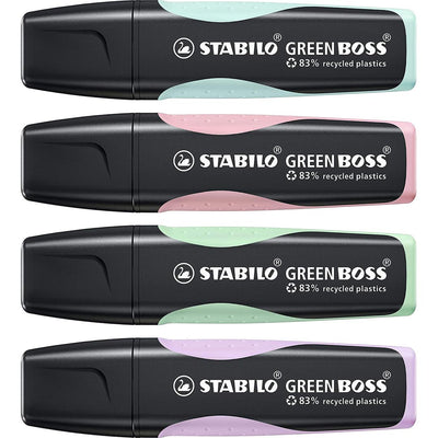 Stabilo | Green Boss | Eco-Friendly | Highlighter Pen | Pack of 4