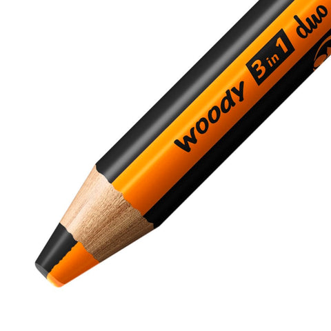 Stabilo | Multi-Talented Pencil | Woody 3 In 1 Duo | Orange/Black | 1 Piece