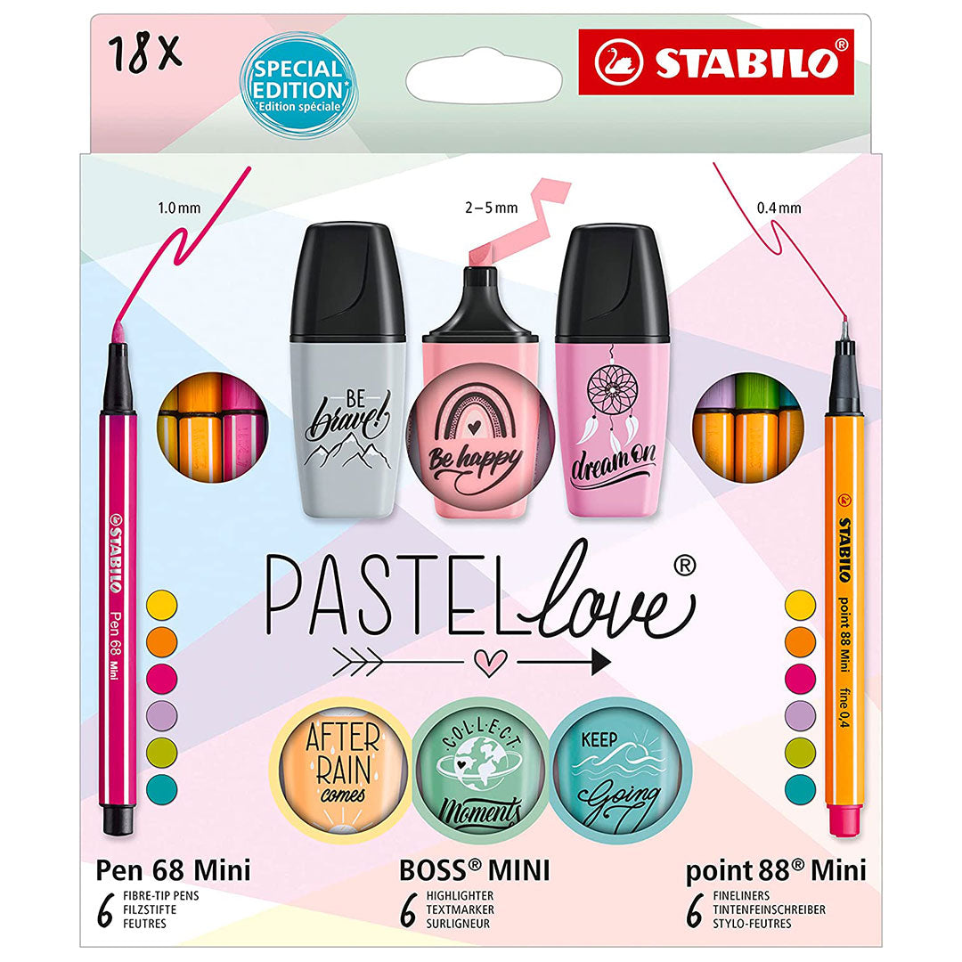 Stabilo | Pastel Love Set | Pack Of 18Pcs