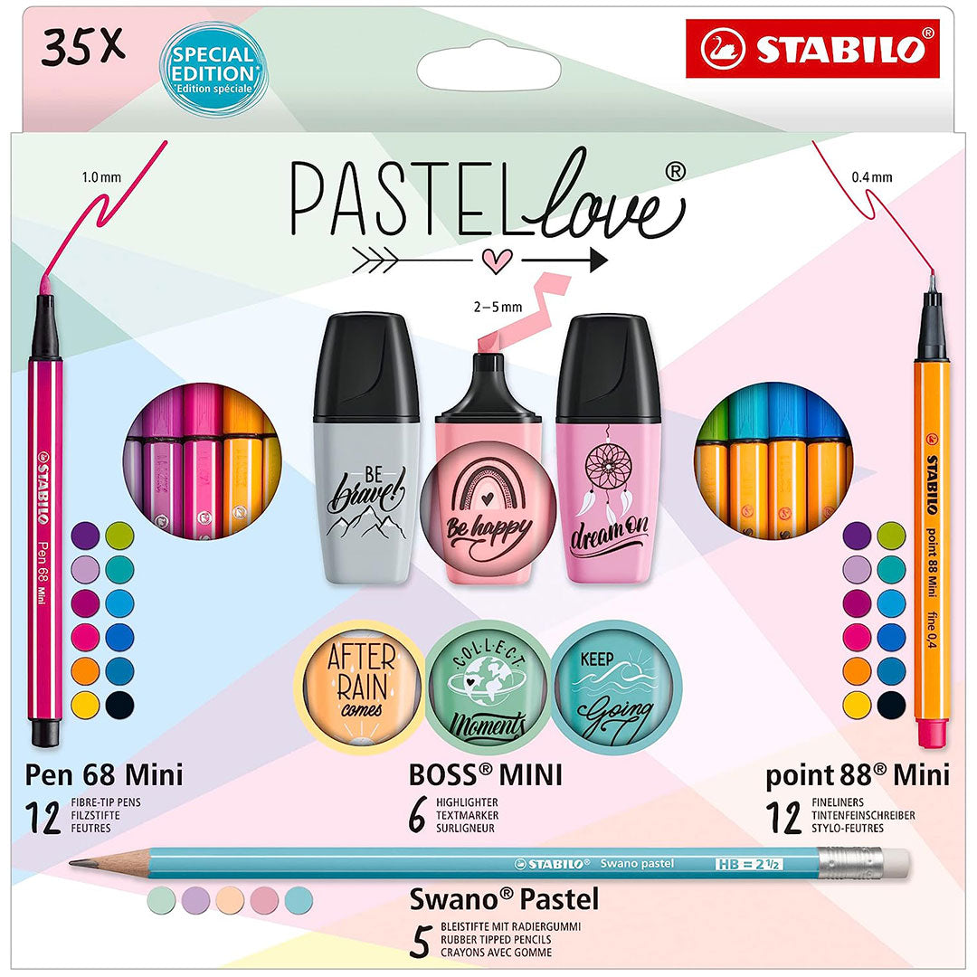 Stabilo | Pastel Love Set | Pack Of 35Pcs