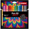 Stabilo | Pen 68 | Felt Tip | Wallet of 24 | Assorted Colours