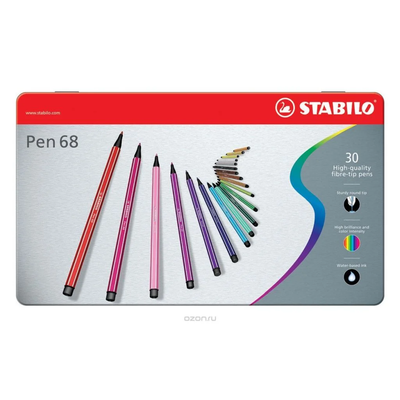 Stabilo | Pen 68 | Metal Box | Pack of 30