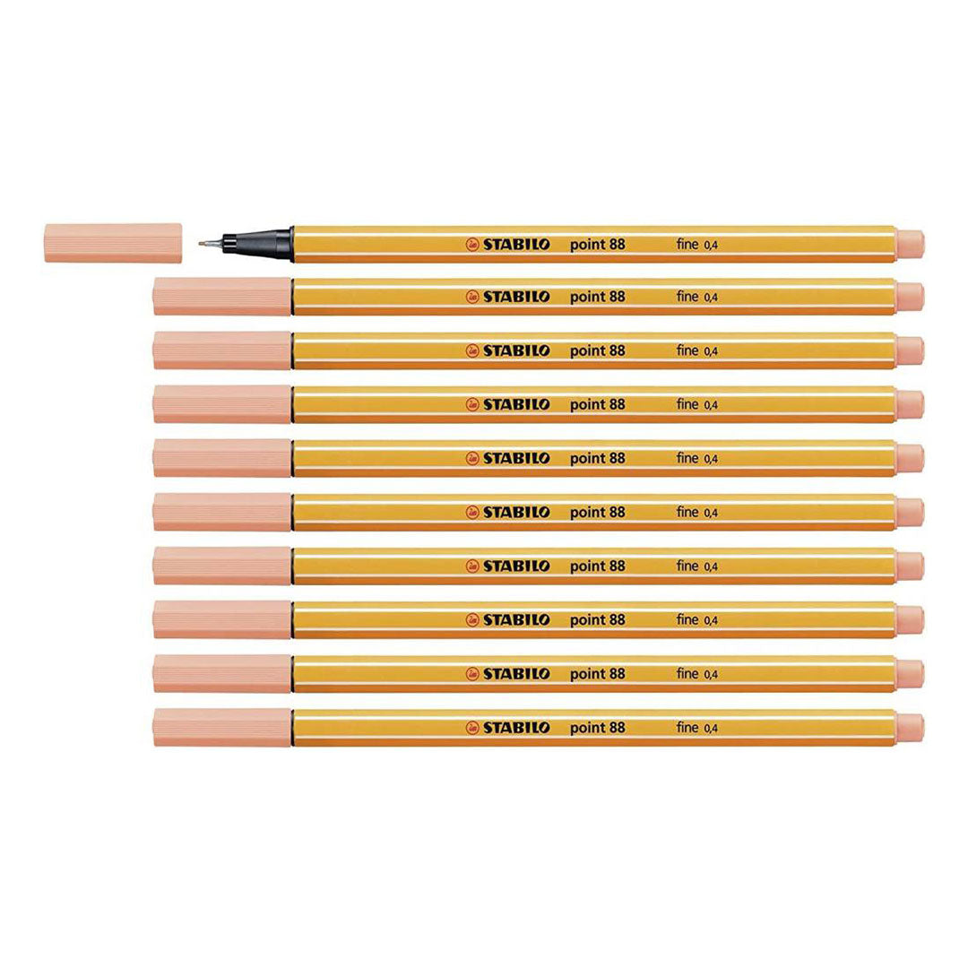 Stabilo | Point 88 | Fineliner | Apricot | Pack Of 10