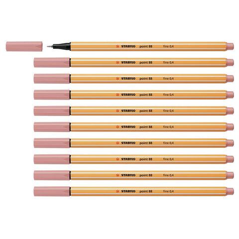Stabilo | Point 88 | Fineliner | Blush | Pack Of 10