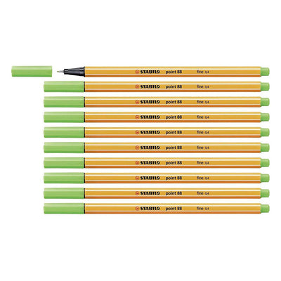 Stabilo | Point 88 | Fineliner | Light Green | Pack Of 10