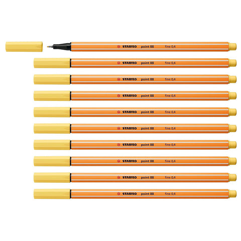 Stabilo | Point 88 | Fineliner | Light Yellow | Pack Of 10