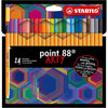 Stabilo | Point 88 | Fineliner | Wallet of 24 | Assorted Colours | Multicolor