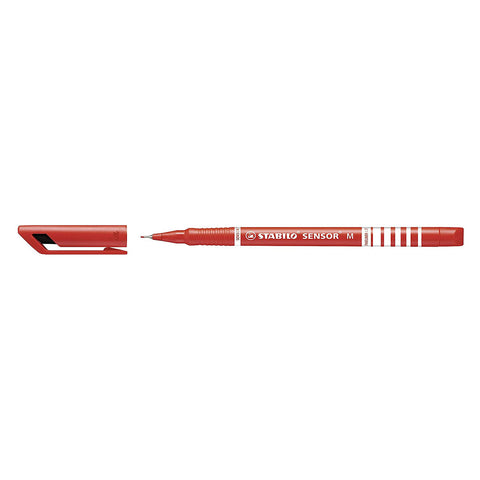 Stabilo | Sensor Pen | Medium Tip | Red | Pack Of 10