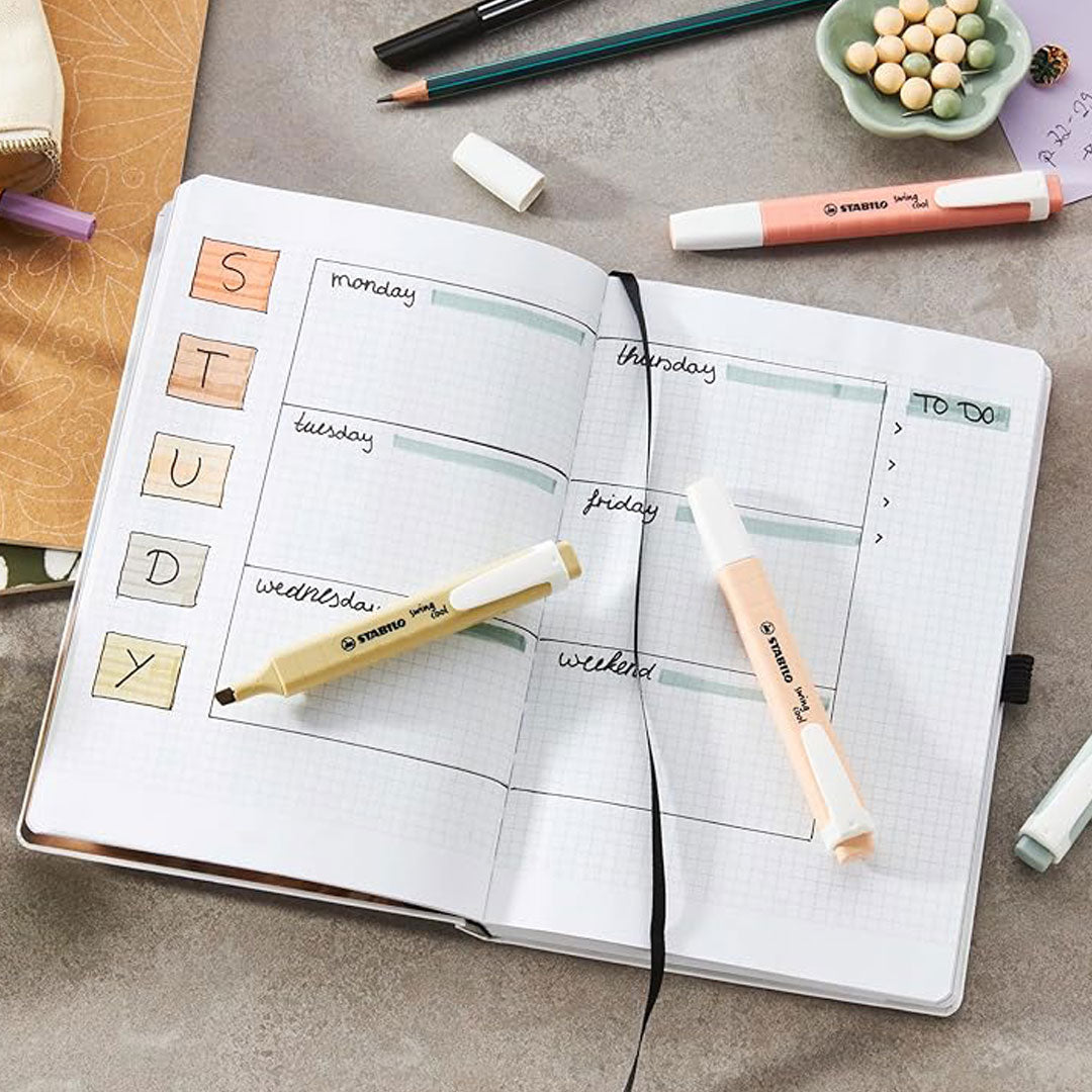 Stabilo | Swing Cool Highlighter Pen | Nature Colors | Pack of 4