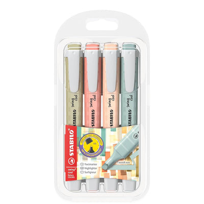 Stabilo | Swing Cool Highlighter Pen | Nature Colors | Pack of 4