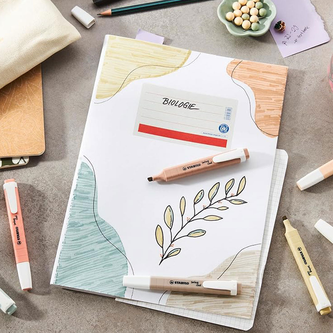 Stabilo | Swing Cool | Nature Colors | Sienna | Pack Of 10 | Highlighter Pen