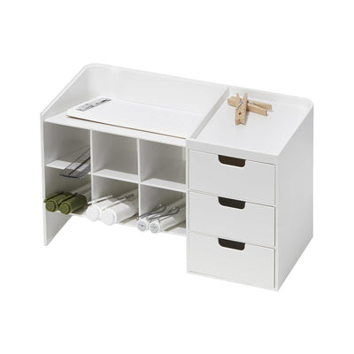 Sysmax Hive Stack Modular Desk Organizer – White with 3 Drawers - penpencilink