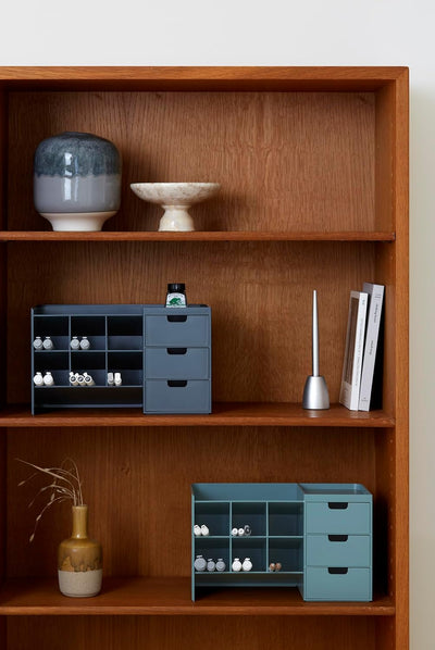 Sysmax Hive Stack Modular Desk Organizer with 3 Drawers – Persian Blue - penpencilink