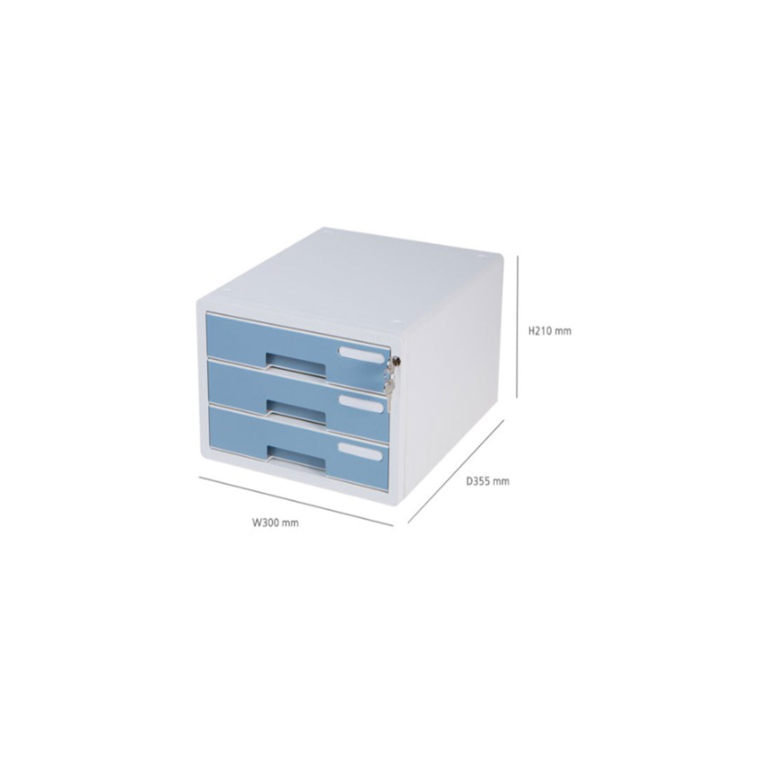 Sysmax | System Color File Cabinet | 3 Drawers | Grey