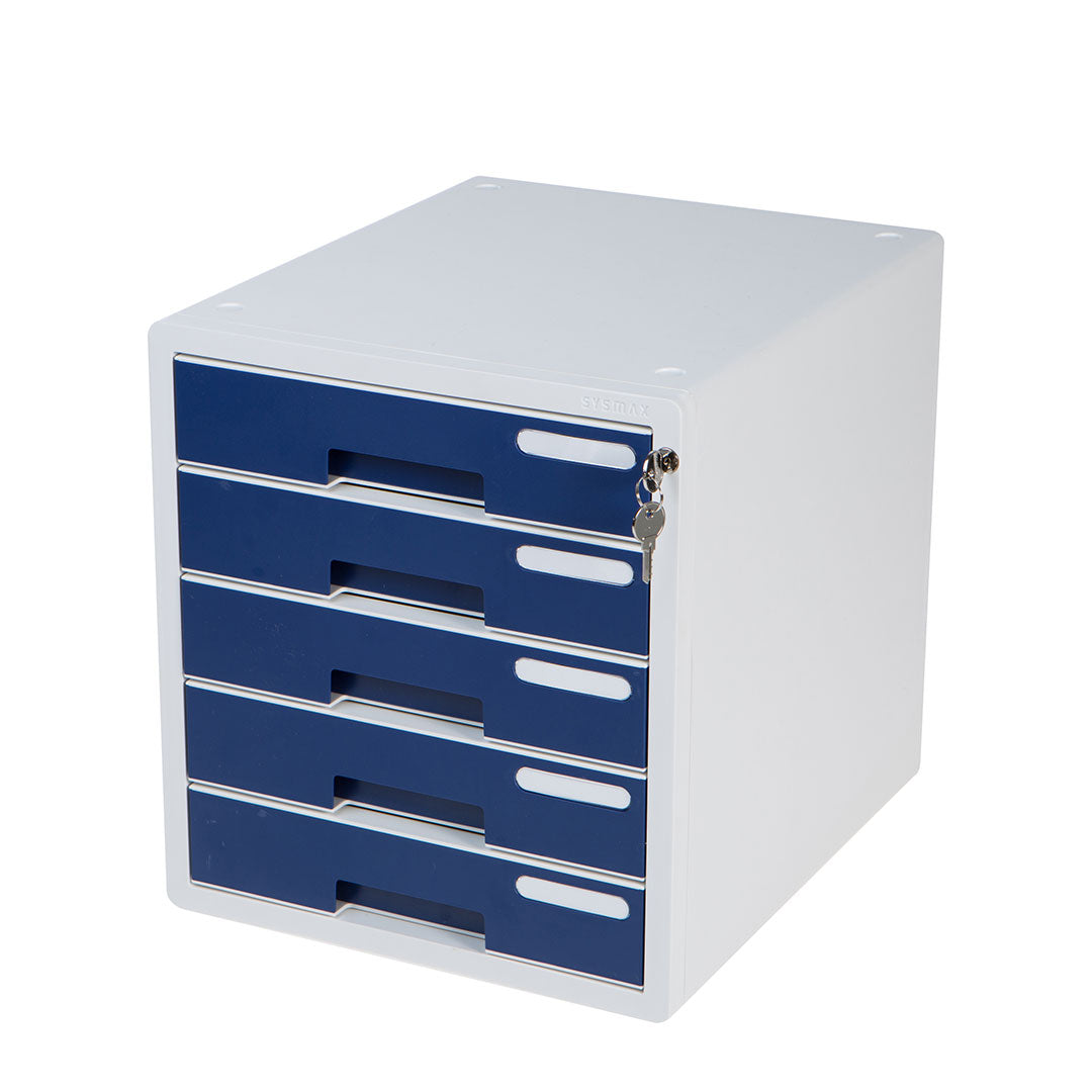 Sysmax | System Color File Cabinet | 5 Drawers | Navy Blue