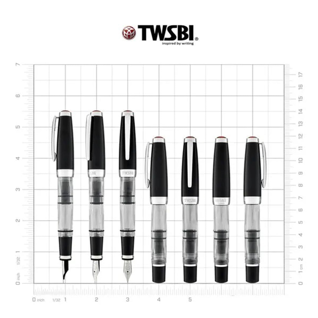 Twsbi | Diamond Mini | Black Extra | Fountain Pen - penpencilink