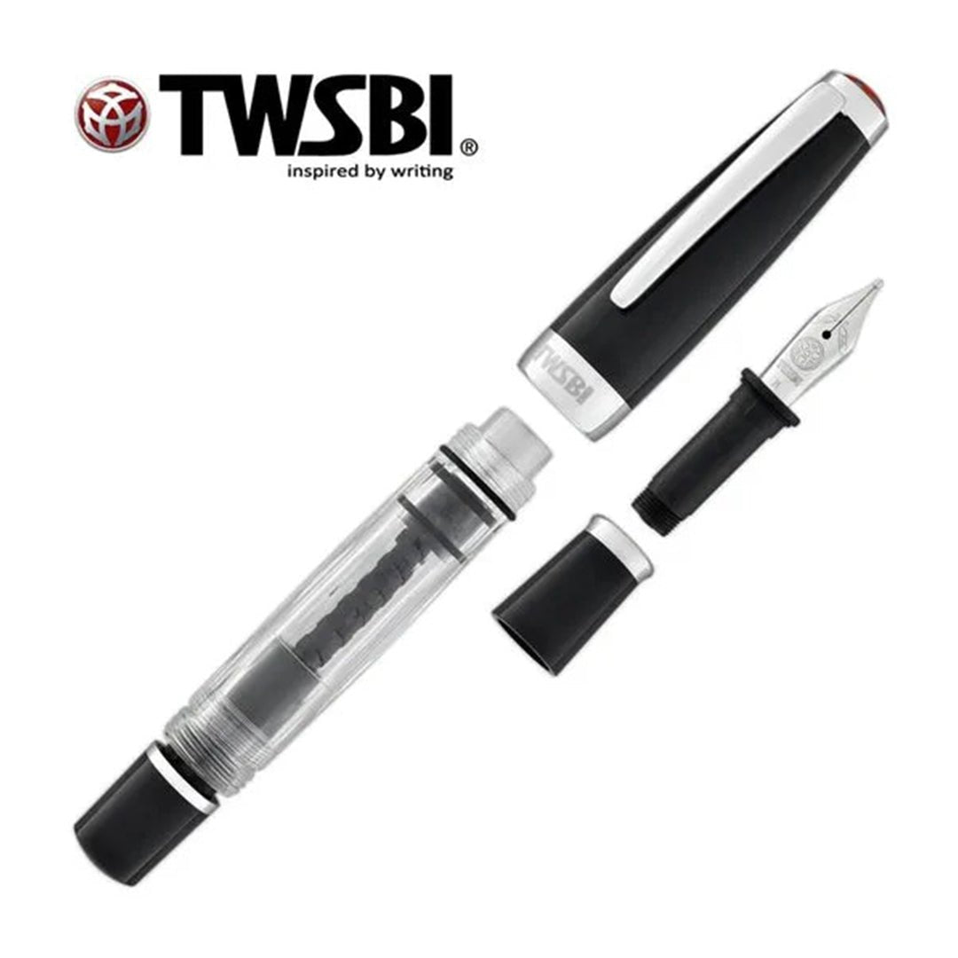 Twsbi | Diamond Mini | Black Extra | Fountain Pen - penpencilink