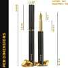 Ystudio | Fountain Pen | Black Hexogon | Classic Revolve | Brass Body | Medium Nib