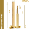 Ystudio | Fountain Pen | Brass Hexogon | Classic Revolve | Brass Body | Medium Nib