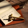 Ystudio | Fountain Pen | Brass Hexogon | Classic Revolve | Brass Body | Medium Nib