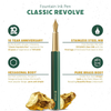 Ystudio | Fountain Pen | Green Hexogon | Classic Revolve | Brass Body | Medium Nib