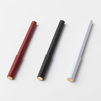 Ystudio | Fountain Pen | Resin Series | Acrylic Brass Red | Medium Nib