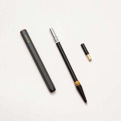 Ystudio | Mechanical Pencil | 0.7mm | Classic Revolve | Brass | Black | Pack of 1