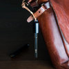 Ystudio | Portable Fountain Pen | Black Metal | Brass Body | Medium Nib | Classic Revolve Series