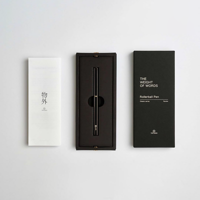 Ystudio | Rollerball Pen | Black Brassing | Six Shining Lines | Brass