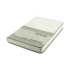 Zequenz A5 Size White Silver Notebook Squared & Blank Acid Free Paper 200 Pages each Ruling 400 Pages 70GSM 360 Degree Flexibility 100% Handmade PU and White paper Basic Plus Series